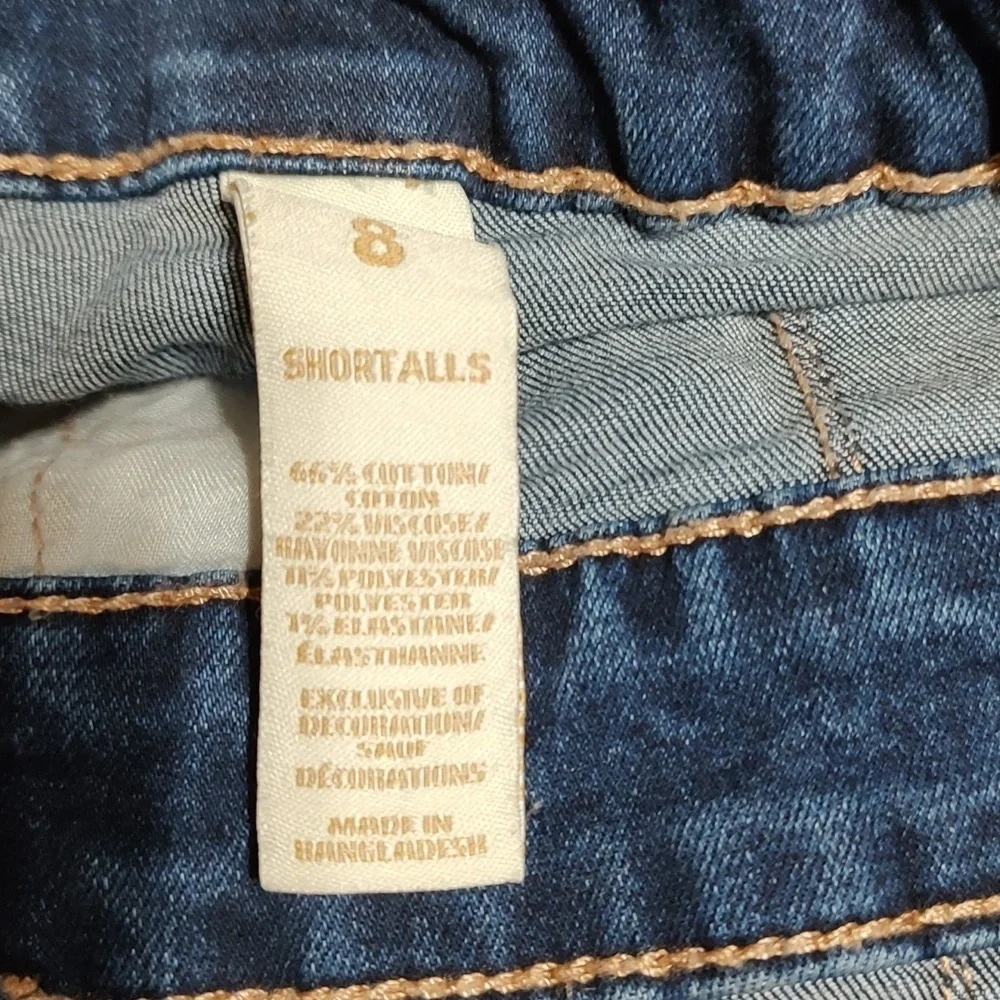 Justice Distressed Shorttalls Overalls size 8